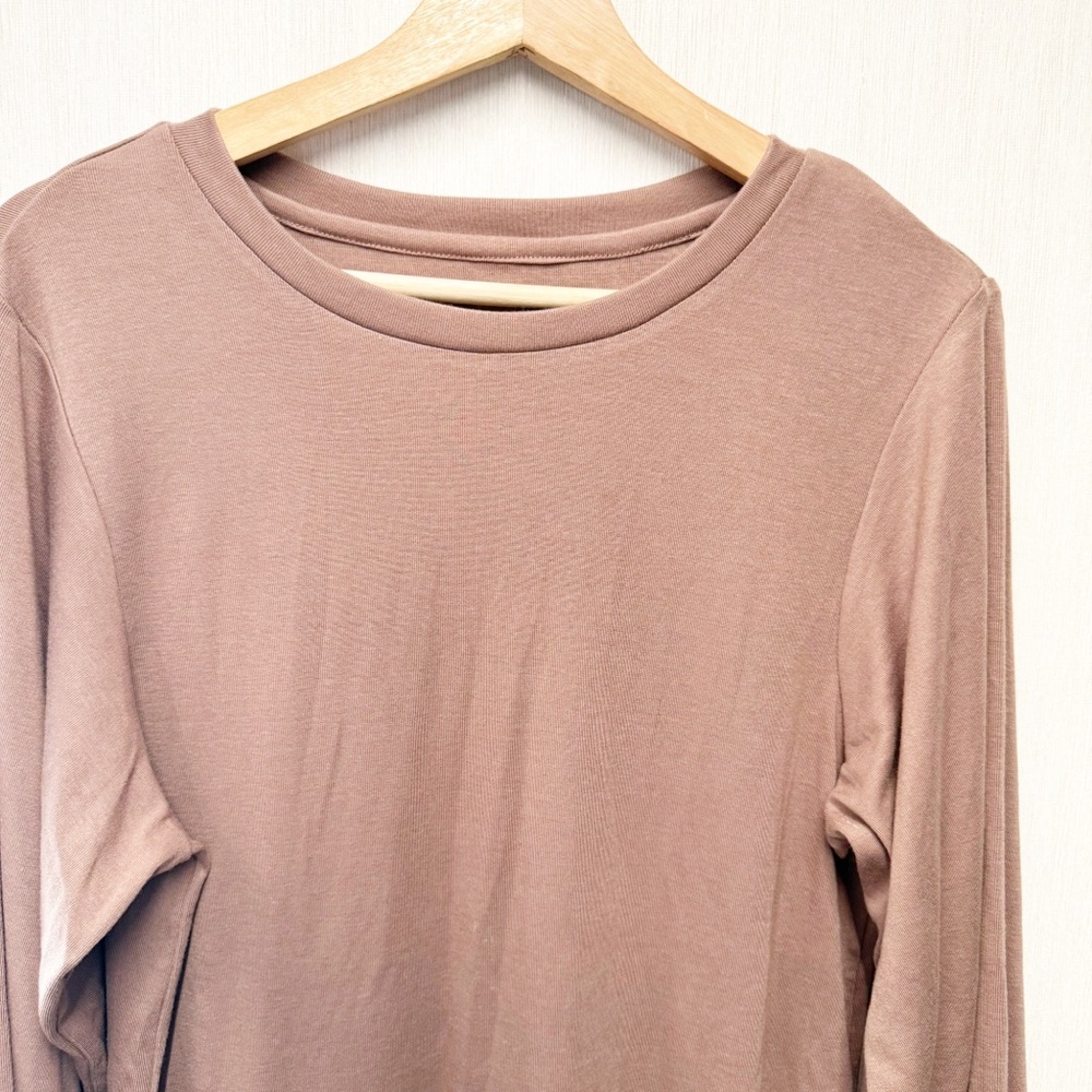 NWT Free People Good Feels Tee Mini Dress in Brownie, Size Small - Picture 3 of 10